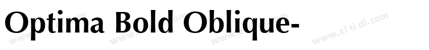 Optima Bold Oblique字体转换